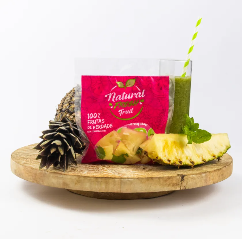 Fruta congelada porcionada Abacaxi c/ Hortelã — Natural Fresh Fruit