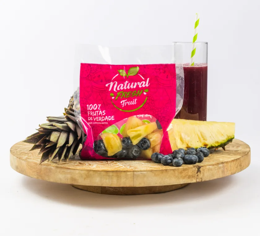 Fruta congelada porcionada Blueberry + Abacaxi — Natural Fresh Fruit