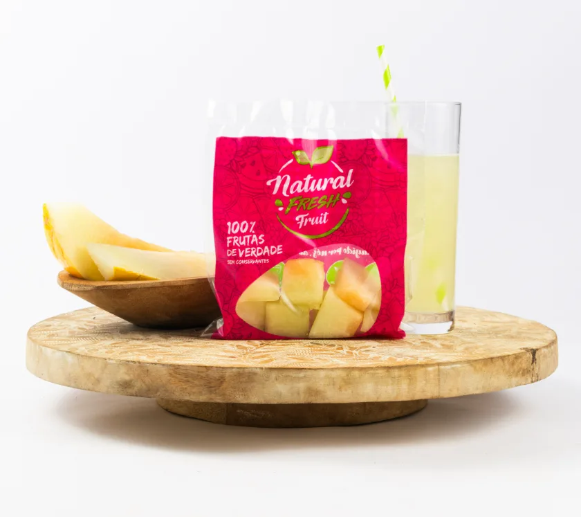 Fruta congelada porcionada Melão — Natural Fresh Fruit